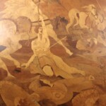 Fragment intarsji " Śmierć Leszka Białego